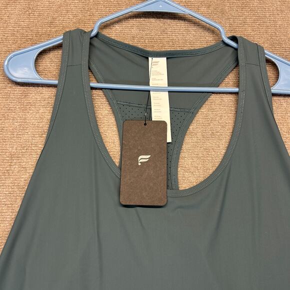 Fabletics Essential Air Tank Top Women's 3X Storm Slate Green Wicking Tech NEW - Picture 1 of 10